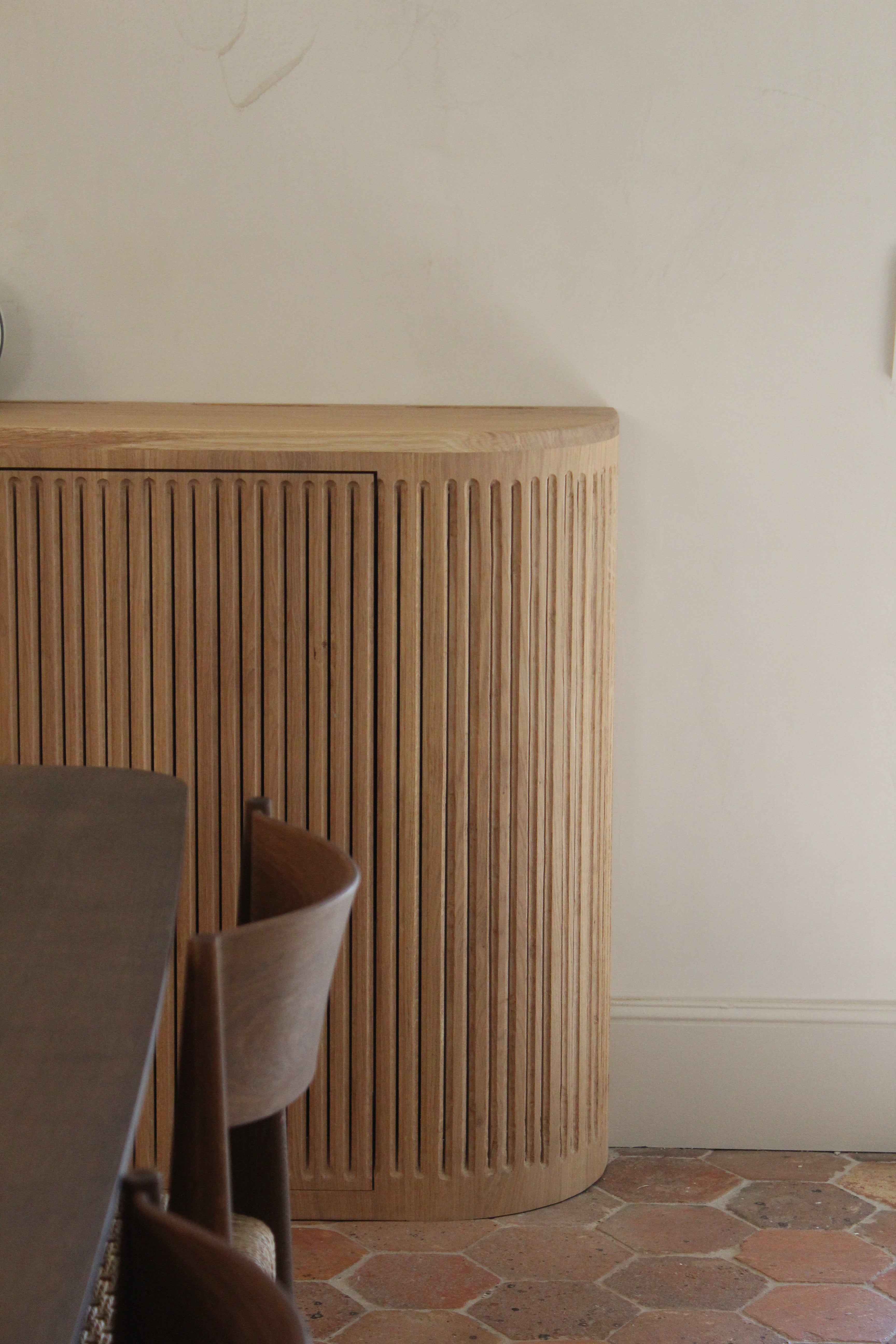 Cache clim en chêne massif