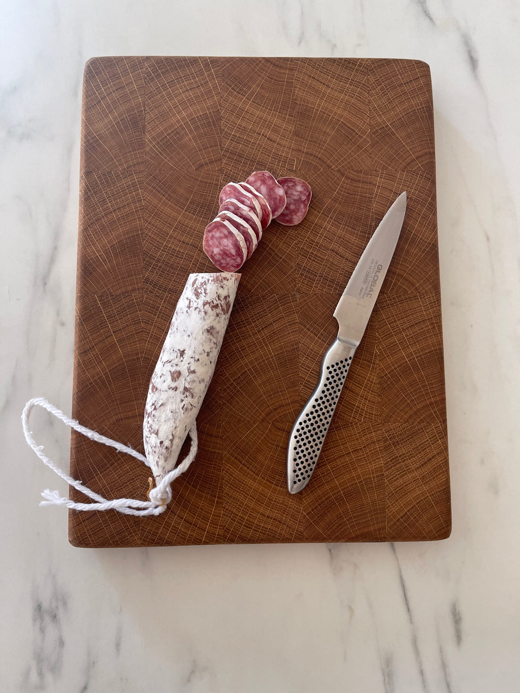 Planche à découper en chêne massif – Grain de bout – Planche de cuisine artisanale – Bloc de boucher – Cadeau cuisine
