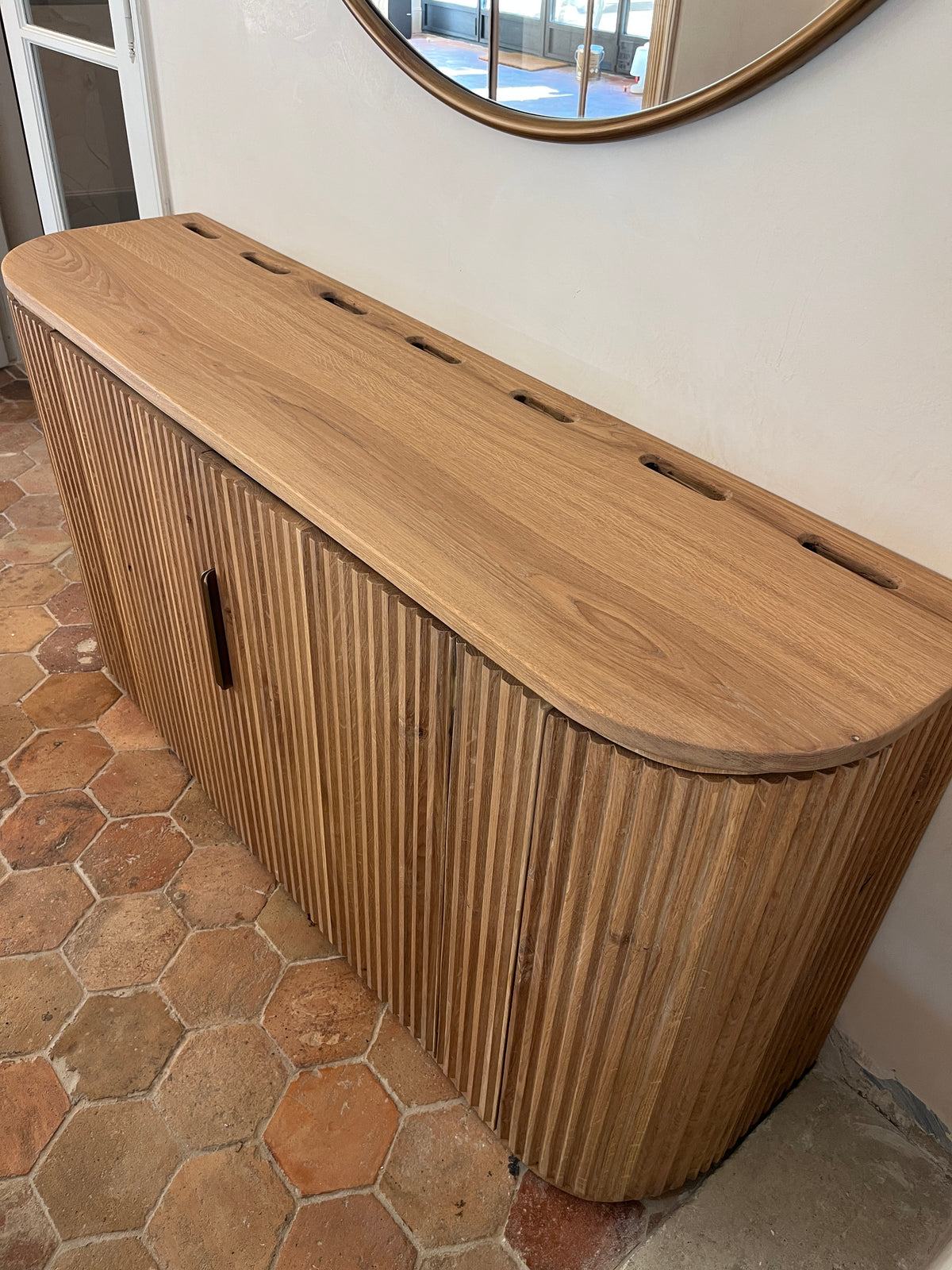 Buffet Le Monterey en chêne massif, fabrication artisanale en Provence