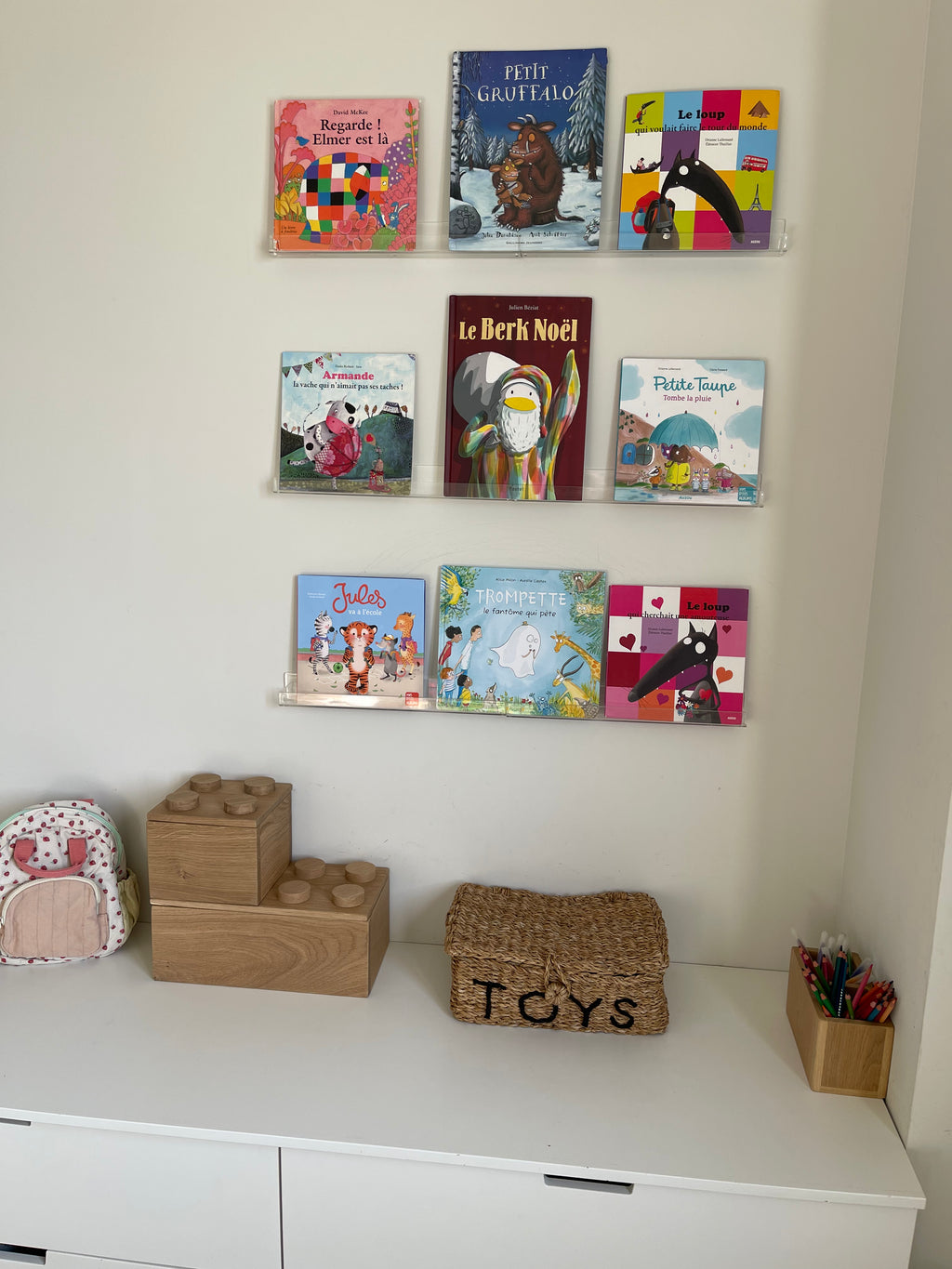 Solid Oak Building Brick Storage Box – Handmade