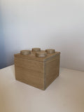 Solid Oak Building Brick Storage Box – Handmade