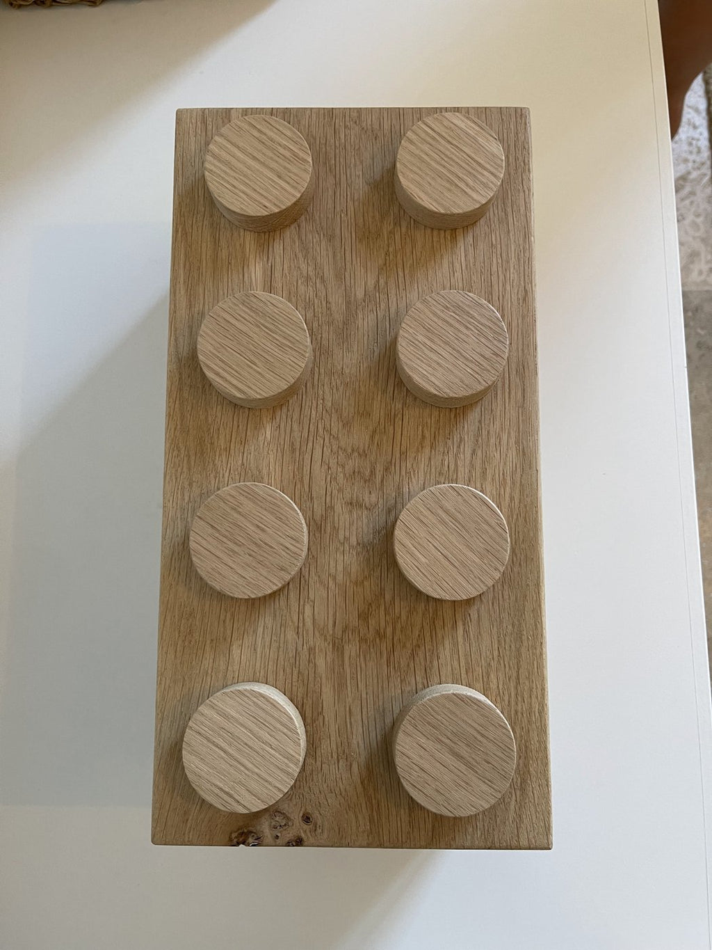 Solid Oak Building Brick Storage Box – Handmade
