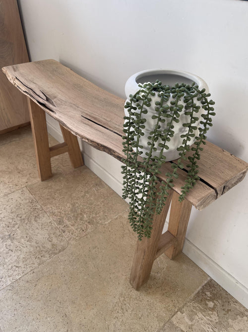 Banc rustique en chêne de récupération, pièce unique